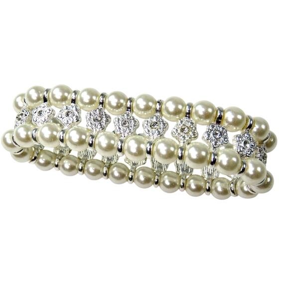 Vintage Avon Pearl Necklace Set with Bracelet and Earrings Retro Glam Formal - Picture 3 of 6